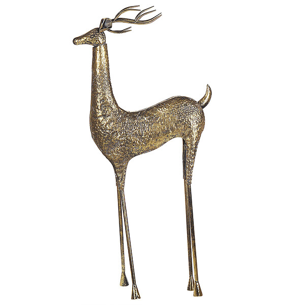 BELIANI - Décoration de Noël au sol PELLO 126 cm Renne Doré - large