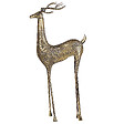 BELIANI - Décoration de Noël au sol PELLO 126 cm Renne Doré - vignette