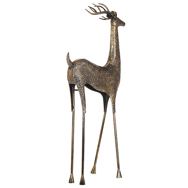 BELIANI - Décoration de Noël au sol PELLO 126 cm Renne Doré - large