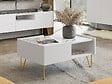 HABITAT ET JARDIN - Table basse "Narine L" - 97 X 45 X 65 cm - Blanc - vignette
