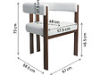 HABITAT ET JARDIN - Fauteuil de salle à manger imitation bois "Neora" - Gris clair - vignette