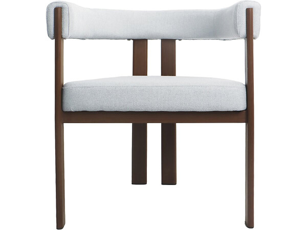 HABITAT ET JARDIN - Fauteuil de salle à manger imitation bois "Neora" - Gris clair - large