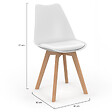 ID MARKET - Lot de 8 chaises scandinaves SARA blanches pour salle à manger - vignette