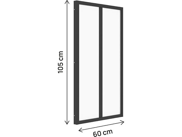 HABITAT ET JARDIN - Verrière atelier en aluminium "Panorama" - 60 x 105 cm - Noir - large