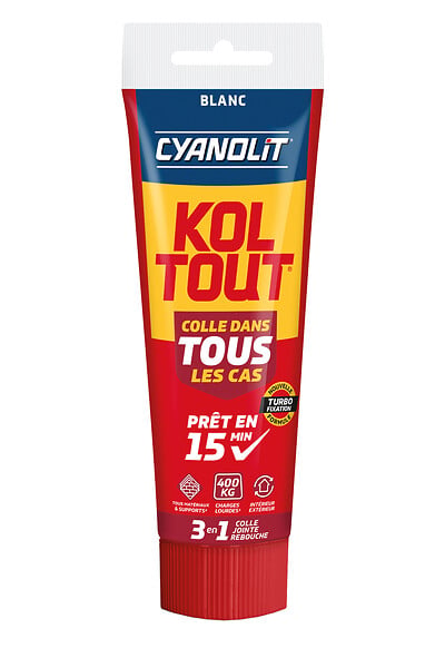 CYANOLIT - Colle de fixation MS Polymère tube 125ml - Blanc - large