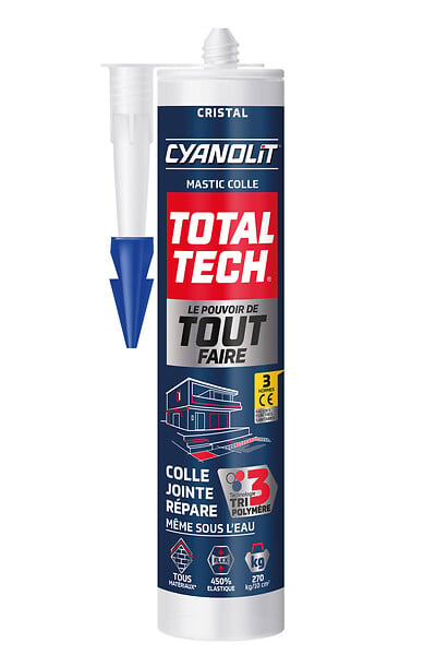 CYANOLIT - Colle de fixation cartouche transparent 290ml - large