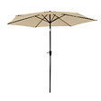 HAPPY GARDEN - Parasol droit HAPUNA rond 2,70m de diamètre beige - vignette