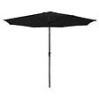 HAPPY GARDEN - Parasol droit HAPUNA rond 3,30m de diamètre noir - vignette