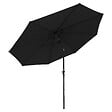 HAPPY GARDEN - Parasol droit HAPUNA rond 3,30m de diamètre noir - vignette