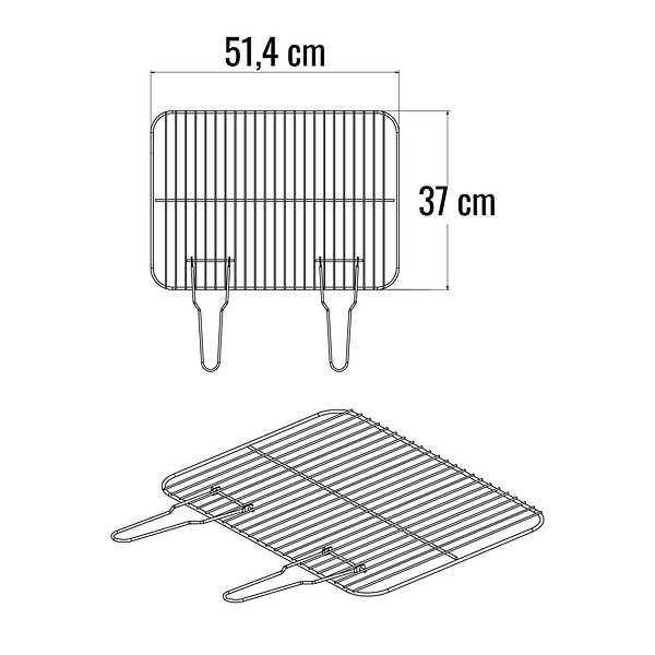 SOMAGIC - Grille Simple en acier L.37 x l.51 - large