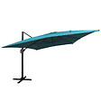 HAPPY GARDEN - Parasol déporté MOLOKAI rectangulaire 3x4m bleu + housse - vignette