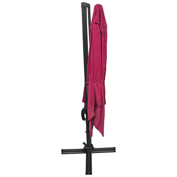 HAPPY GARDEN - Parasol déporté MOLOKAI carré 3x3m fuchsia + housse - large