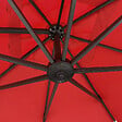 HAPPY GARDEN - Parasol déporté MOLOKAI carré 3x3m rouge + housse - vignette