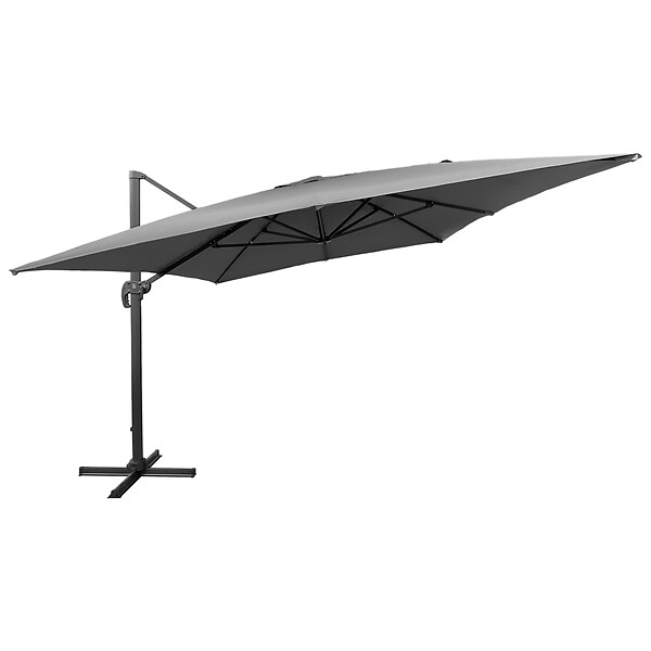 HAPPY GARDEN - Parasol déporté MOLOKAI rectangulaire 3x4m gris + housse - large