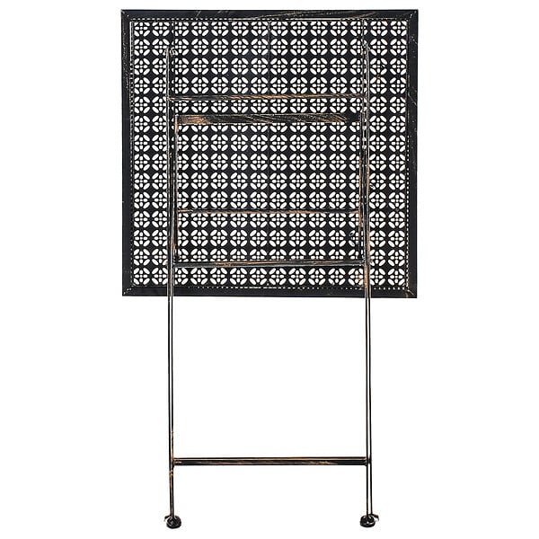 BELIANI - Table de bar de jardin BORMIO 60 cm 60 cm Métal Noir - large