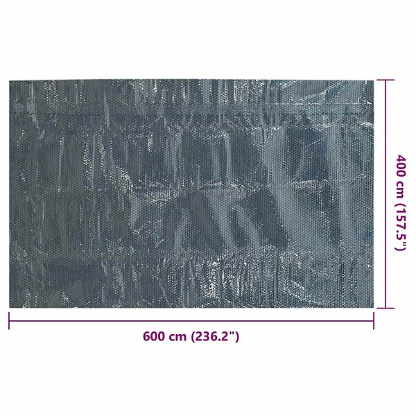 VIDAXL - vidaXL Film solaire de piscine flottant PE 600x400 cm Noir et bleu - large