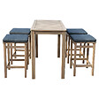 HAPPY GARDEN - Mange debout ARUBA en acacia massif 4 places - coussins gris - vignette