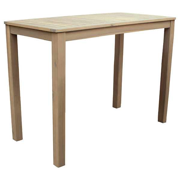 HAPPY GARDEN - Mange debout ARUBA en acacia massif 4 places - coussins gris - large