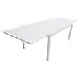 HAPPY GARDEN - Salon de jardin VENEZIA extensible 180/300 en aluminium 10 places - blanc - vignette