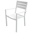 HAPPY GARDEN - Salon de jardin VENEZIA extensible 132/264 en aluminium blanc - 10 places - vignette