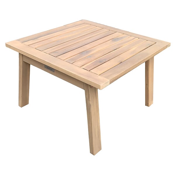 HAPPY GARDEN - Salon de jardin en acacia massif 2 places GILI - coussins gris - large