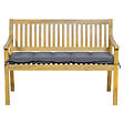 HAPPY GARDEN - Banc en acacia SIMILAN - coussins gris - vignette