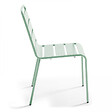 OVIALA - Chaise de jardin en métal vert sauge - Palavas - vignette