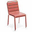 OVIALA - Chaise de jardin en métal argile - Palavas - vignette