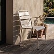 OVIALA - Fauteuil de jardin en métal ivoire - Palavas - vignette