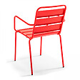 OVIALA - Fauteuil de jardin en métal rouge - Palavas - vignette