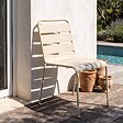 OVIALA - Chaise de jardin en métal ivoire - Palavas - vignette