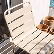 OVIALA - Chaise de jardin en métal ivoire - Palavas - vignette
