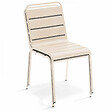 OVIALA - Chaise de jardin en métal ivoire - Palavas - vignette