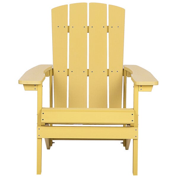 BELIANI - Chaise de jardin ADIRONDACK Jaune - large
