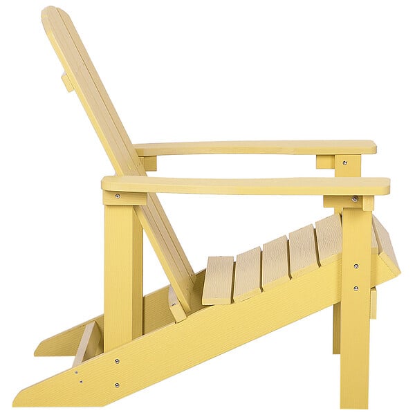 BELIANI - Chaise de jardin ADIRONDACK Jaune - large