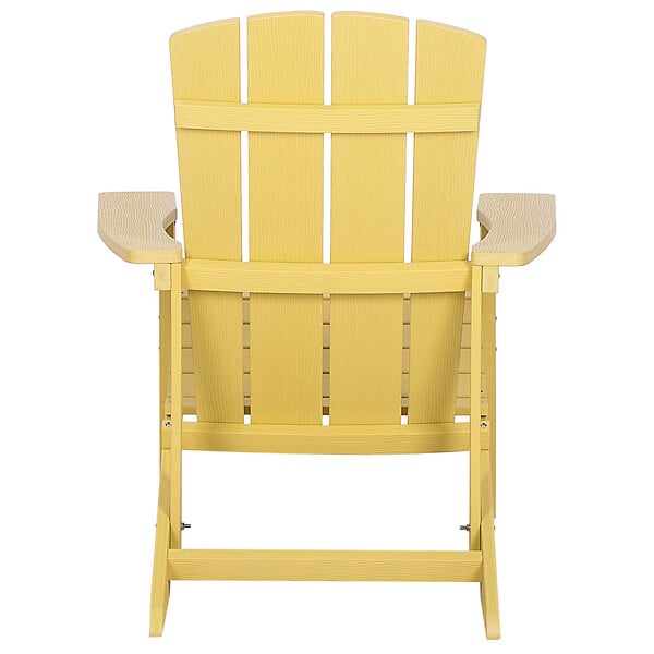 BELIANI - Chaise de jardin ADIRONDACK Jaune - large