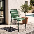 OVIALA - Chaise de jardin en métal vert forêt - Palavas - vignette