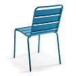 OVIALA - Chaise de jardin en métal bleu pacific  - Palavas - vignette