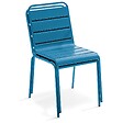 OVIALA - Chaise de jardin en métal bleu pacific  - Palavas - vignette