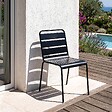 OVIALA - Chaise de jardin en métal noir - Palavas - vignette