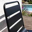 OVIALA - Chaise de jardin en métal noir - Palavas - vignette