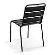 OVIALA - Chaise de jardin en métal noir - Palavas - vignette