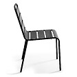 OVIALA - Chaise de jardin en métal noir - Palavas - vignette