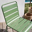 OVIALA - Chaise de jardin en métal vert cactus - Palavas - vignette