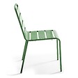 OVIALA - Chaise de jardin en métal vert cactus - Palavas - vignette