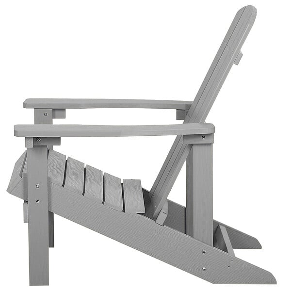 BELIANI - Chaise de jardin ADIRONDACK Gris clair - large