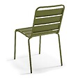 OVIALA - Chaise de jardin en métal vert kaki - Palavas - vignette