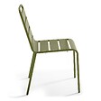 OVIALA - Chaise de jardin en métal vert kaki - Palavas - vignette