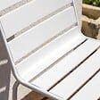 OVIALA - Chaise de jardin en métal blanc - Palavas - vignette