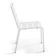 OVIALA - Chaise de jardin en métal blanc - Palavas - vignette